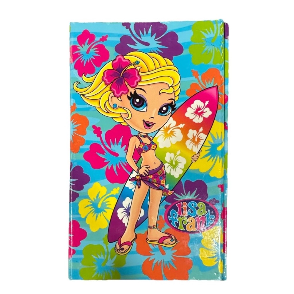 Vintage Lisa Frank Flip Out Surfer Girl Trifold Planner Organizer Agenda RARE